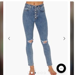 WEWOREWHAT THE DANIELLE HIGH RISE VINTAGE STRAIGHT DENIM JEANS/NWT